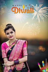 Happy Diwali Hd Background With Girl Wallpaper