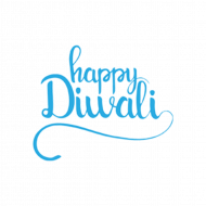 Happy diwali text transparent background