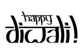 Happy diwali text transparent background