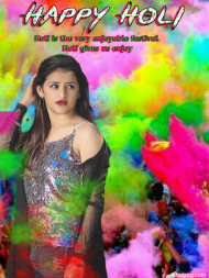 Happy Holi Editing Background with Girl 2022