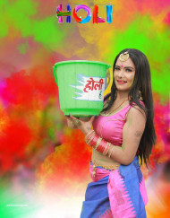 Happy holi girl editing background
