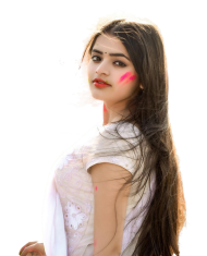 Happy Holi girl png download