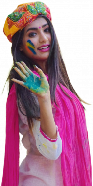 Happy Holi Girl PNG Full HD Download free