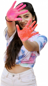 Happy Holi Girl PNG Full HD Download free