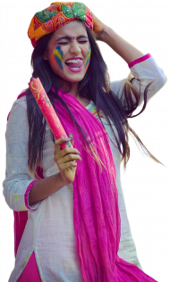 Happy Holi Girl PNG Full HD Download free