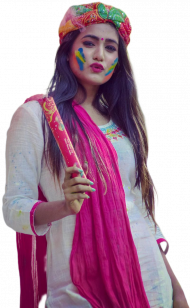 Happy Holi Girl PNG Full HD Download free