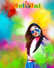 Happy Holi Special Photo Editing Background With Girl