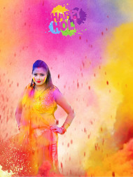 Happy Holi Special Photo Editing Background With Girl