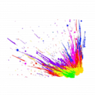 Happy holi text and color png free