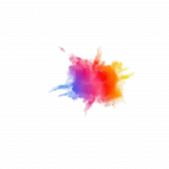 Happy holi text and color png free