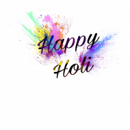 Happy holi text and color png free