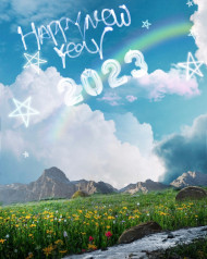 Happy new year 2023 photo editing background