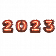 Happy new year 2023 text transparent png images