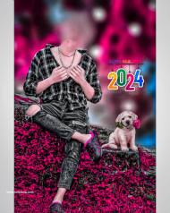 Happy New Year 2024 Photo Editing Background Body Without Face