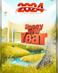 Happy New Year 2024 Photo Editing Background   Free Download
