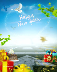 Happy new year editing background