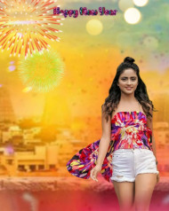happy new year girls editing background