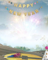 Happy new year photo editing background