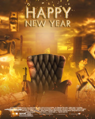 Happy new year poster editing background