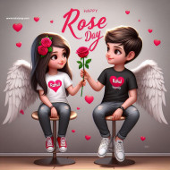 Happy Rose Day AI Photo Editing with Bing Image Creator Prompt