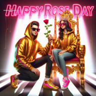 Happy Rose Day Couples Name Image Free Download