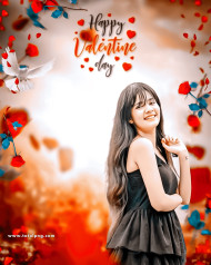 Happy valentine day editing background