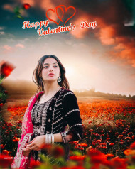 Happy Valentine's Day CB Background HD With Girls Free