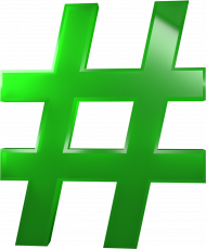 Hastag 3d transparent png images