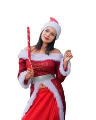 HD chirtsmas girl PNG Transparent Images Free Download