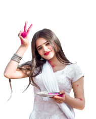 Hd Holi girl png download