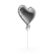 Heart Silver Balloon PNG Transparent Images Free Download