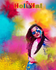 Holi Colourfull Cb Background Girl