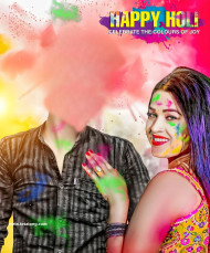 Holi Face Cut Photo Background Image