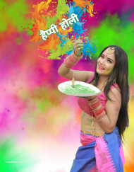 Holi girl editing background free