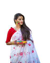 Holi Girl Saree Png Full Hd