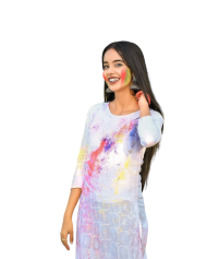 Holi Girl Smiling PNG