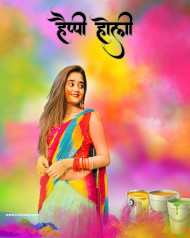 Holi Photo Editing Background Girl