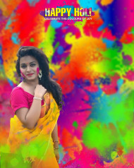 Holi Photo Editing Cb Background with Girl HD Download