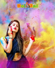 Holi Photo Editing Cb Background with Girl HD Download