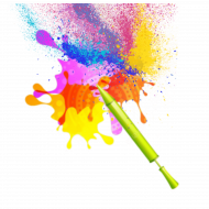 Holi special cb color and text png