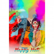 Holi with girls editing background