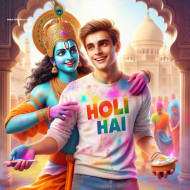 Holi With Krishna Bing Ai Image Download