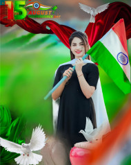 Independence Day 15 August Cb girl background Free