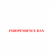 Independence day  red text png hd