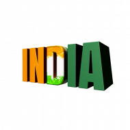 India 3d text png