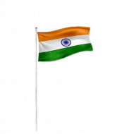 Indian flag With Transparent Background