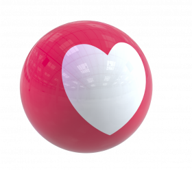 Instagram 3d ball like button png, transparent png