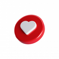 Instagram like 3d shape png transparent background