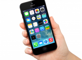 Iphone in hand png images