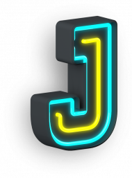 J Neon Alphabet Letter transparent background png clipart